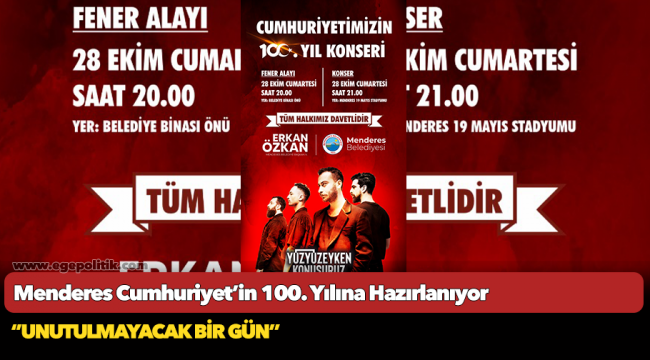 Menderes Cumhuriyet’in 100. Yılına Hazırlanıyor