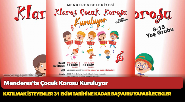 Menderes’te Çocuk Korosu Kuruluyor