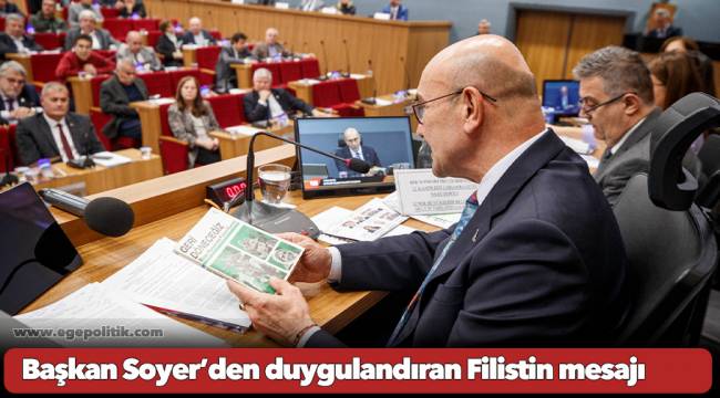 Başkan Soyer’den duygulandıran Filistin mesajı