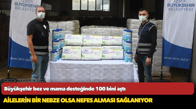 Büyükşehir bez ve mama desteğinde 100 bini aştı