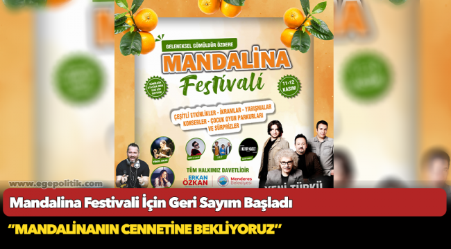 Mandalina Festivali İçin Geri Sayım Başladı