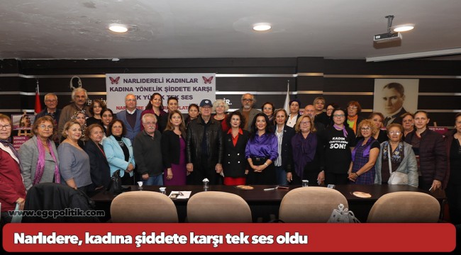 Narlıdere, kadına şiddete karşı tek ses oldu