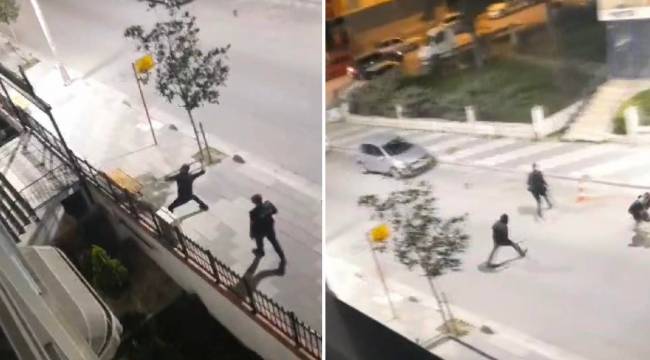 Pala ile apartmandan çıktı, yoldan geçenlere saldırdı