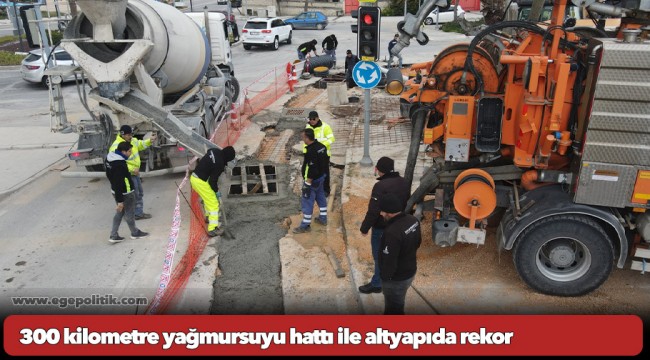 300 kilometre yağmursuyu hattı ile altyapıda rekor