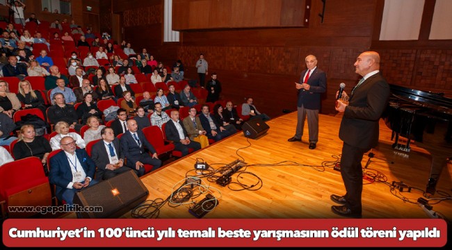 Cumhuriyet’in 100’üncü yılı temalı beste yarışmasının ödül töreni yapıldı
