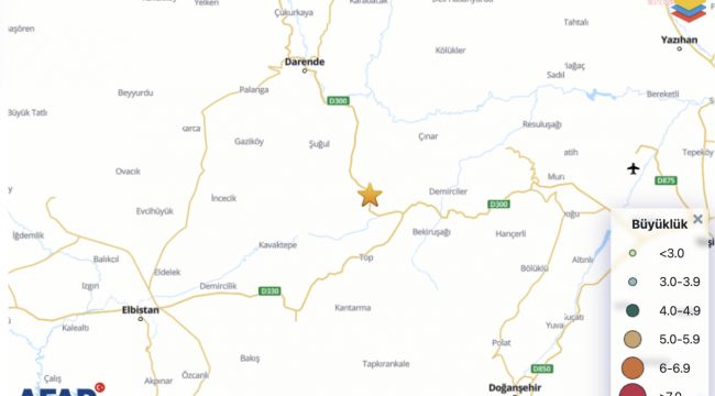 Malatya Akçadağ&#039;da 4.8 büyüklüğünde deprem!