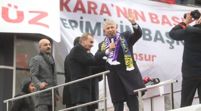 Mansur Yavaş'tan 'Turgut Altınok' göndermeli seçim bürosu açılışı