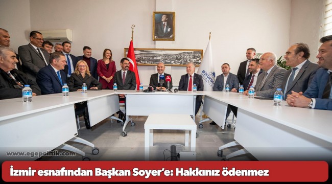 25 yıllık sorun çözüldü: İzmir esnafından Başkan Soyer’e: Hakkınız ödenmez
