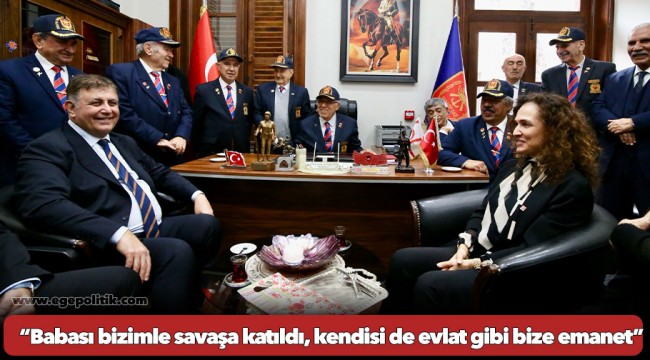 Gazilerden Başkan Tugay’a: Babası bizimle savaşa katıldı, kendisi de evlat gibi bize emanet