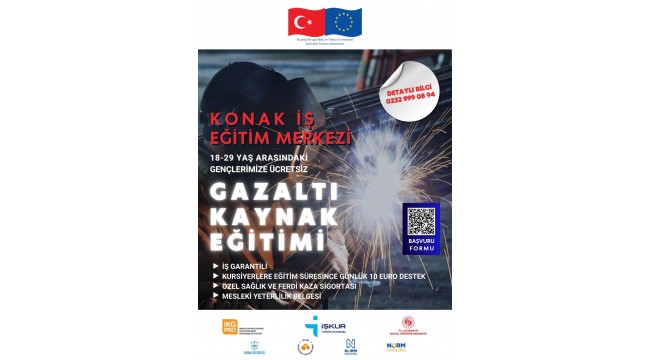Konaklı gençlere gazaltı kaynak eğitimi