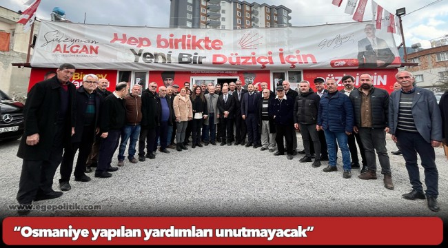 Soyer'e Osmaniye teşekkürü “Osmaniye yapılan yardımları unutmayacak”