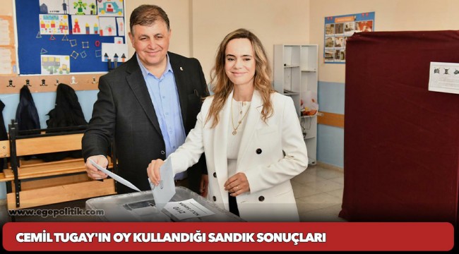CHP İZMİR BÜYÜKŞEHİR BELEDİYE BAŞKAN ADAYI CEMİL TUGAY&#039;IN OY KULLANDIĞI SANDIK SONUÇLARI