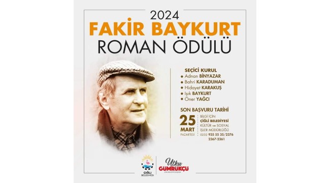 Fakir Baykurt Roman Ödülünde rekor başvuru
