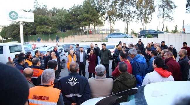 Helil Kınay güne belediye emekçileriyle başladı