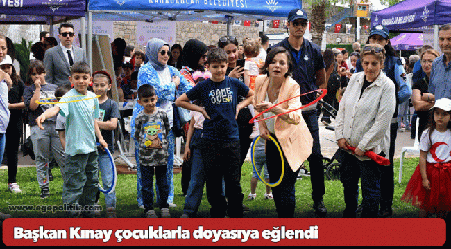 Başkan Kınay çocuklarla doyasıya eğlendi: Çocukların çocukluğunu yaşayabilmesi için daha çok çalışacağız