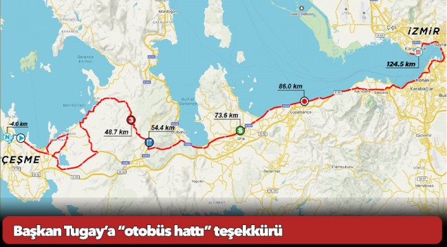Başkan Tugay’a “otobüs hattı” teşekkürü