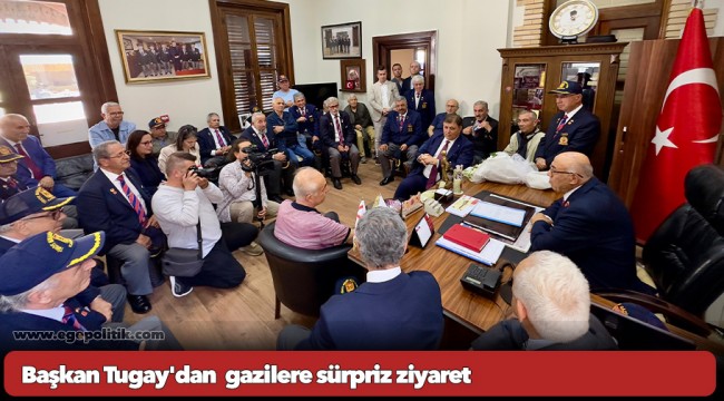 Başkan Tugay&#039;dan  gazilere sürpriz ziyaret