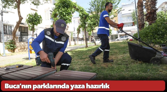 Buca’nın parklarında yaza hazırlık