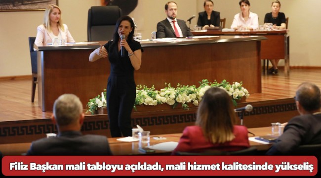 Filiz Başkan mali tabloyu açıkladı, mali hizmet kalitesinde yükseliş