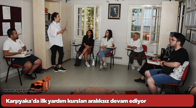 Karşıyaka&#039;da ilk yardım kursları aralıksız devam ediyor