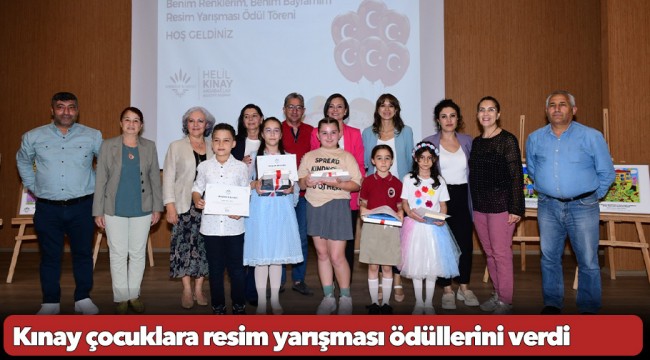 Kınay çocuklara resim yarışması ödüllerini verdi