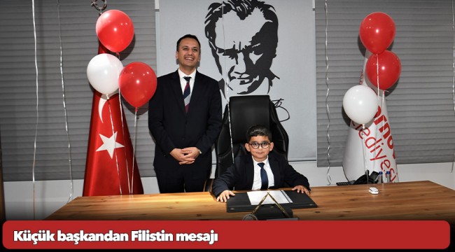 Küçük başkandan Filistin mesajı