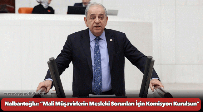 Nalbantoğlu: “Mali Müşavirlerin Mesleki Sorunları İçin Komisyon Kurulsun”