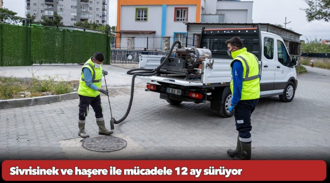 Sivrisinek ve haşere ile mücadele 12 ay sürüyor