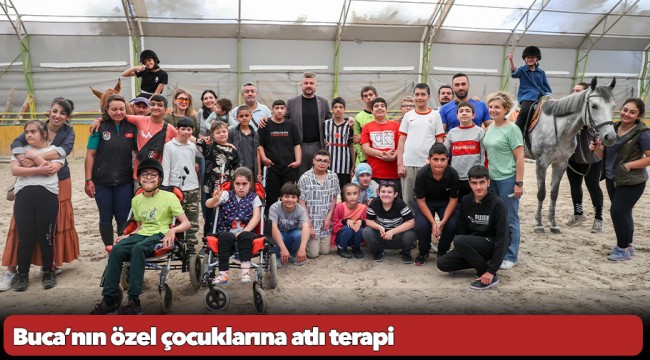 Buca’nın özel çocuklarına atlı terapi