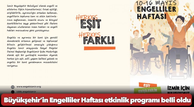 Büyükşehir’in Engelliler Haftası etkinlik programı belli oldu