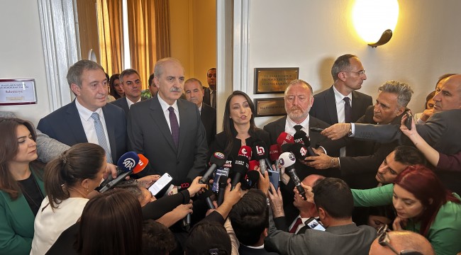 TBMM BAŞKANI KURTULMUŞ DEM PARTİYİ ZİYARET ETTİ... HATİMOĞULLARI: &quot;TEMENNİMİZ CİDDİ BİR YOL TEMİZLİĞİNİN YAPILMASI&quot;