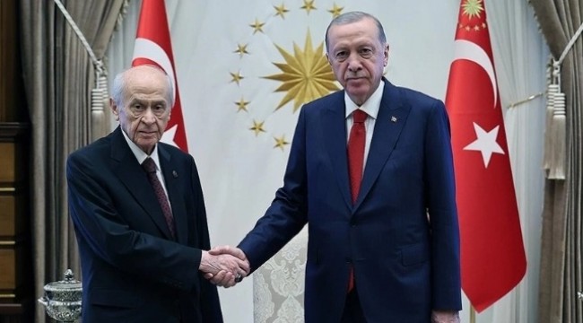 Erdoğan, MHP Genel Başkanı Bahçeli ile bir araya geldi