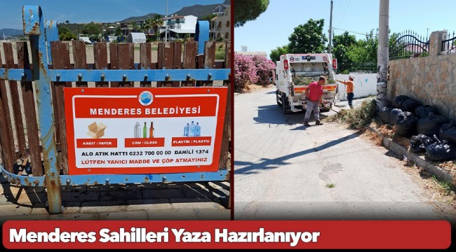 Menderes Sahilleri Yaza Hazırlanıyor