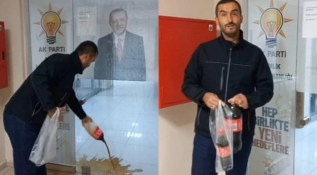 Erdoğan&#039;ın fotoğrafının önünde kola dökülmesi Cumhurbaşkanı&#039;na hakarete delil sayıldı