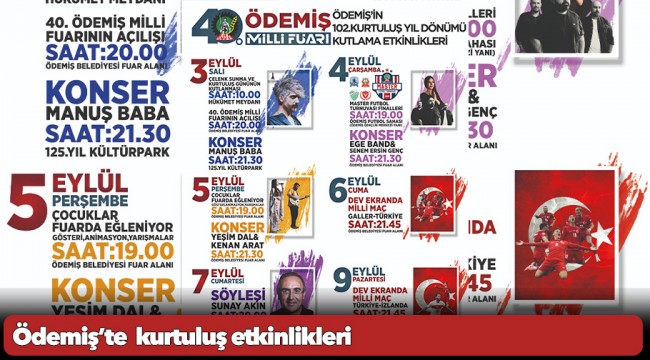 Ödemiş’te  kurtuluş etkinlikleri