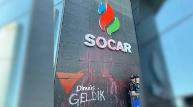 SOCAR önünde Filistin protestosu: 3 kişi gözaltında