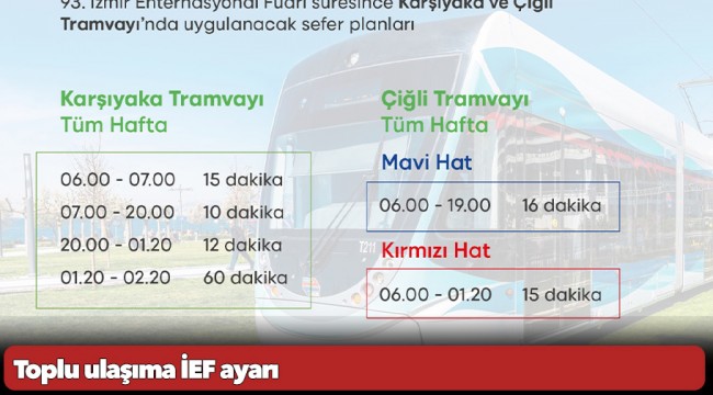 Toplu ulaşıma İEF ayarı