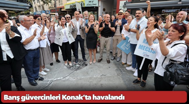 Barış güvercinleri Konak’ta havalandı
