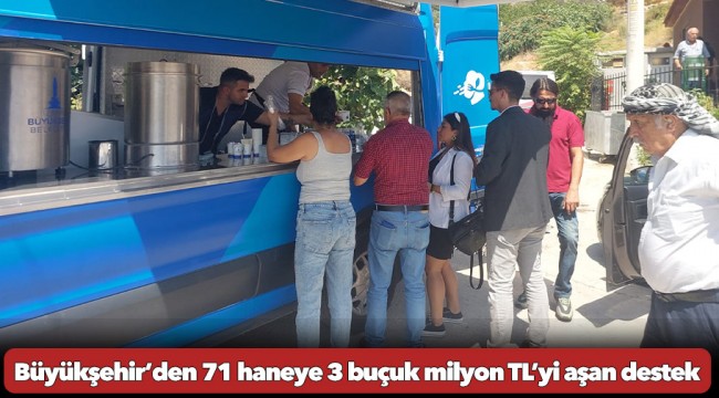 Büyükşehir’den 71 haneye 3 buçuk milyon TL’yi aşan destek