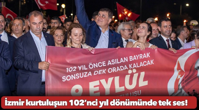 İzmir kurtuluşun 102’nci yıl dönümünde tek ses “Mustafa Kemal’in askerleriyiz”