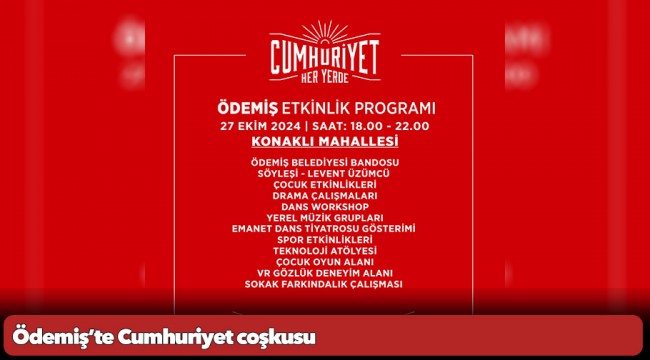 Ödemiş’te Cumhuriyet coşkusu