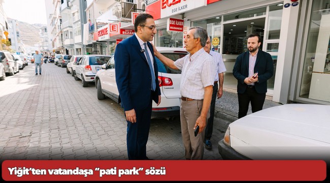 Yiğit’ten vatandaşa “pati park” sözü