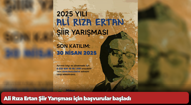 Ali Rıza Ertan Şiir Yarışması için başvurular başladı
