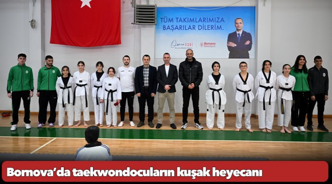 Bornova’da taekwondocuların kuşak heyecanı
