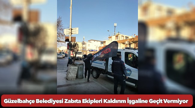 Güzelbahçe Belediyesi Zabıta Ekipleri Kaldırım İşgaline Geçit Vermiyor