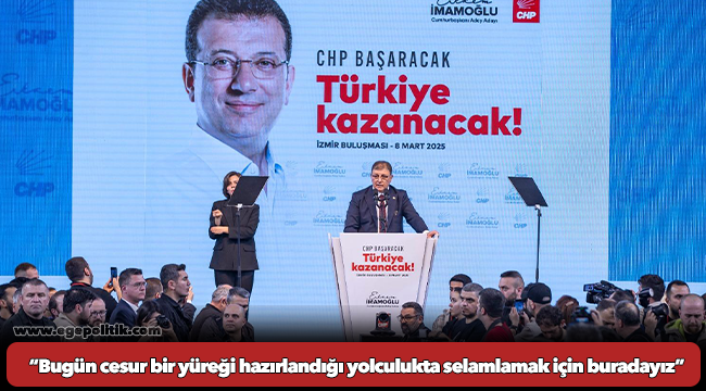 “Bugün cesur bir yüreği hazırlandığı yolculukta selamlamak için buradayız”