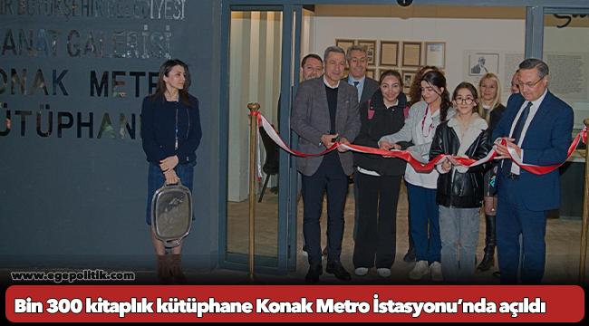Bin 300 kitaplık kütüphane Konak Metro İstasyonu’nda açıldı