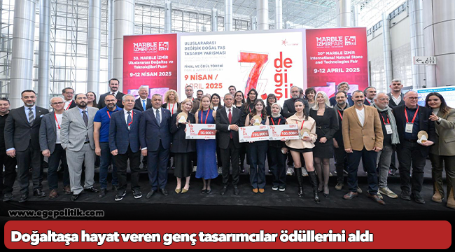 Doğaltaşa hayat veren genç tasarımcılar ödüllerini aldı