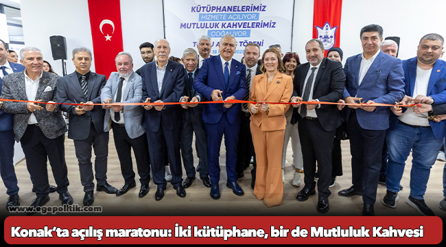 Konak’ta açılış maratonu: İki kütüphane, bir de Mutluluk Kahvesi
