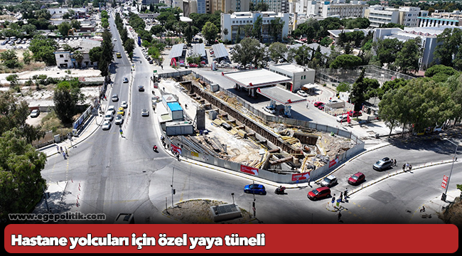 Hastane yolcuları için özel yaya tüneli